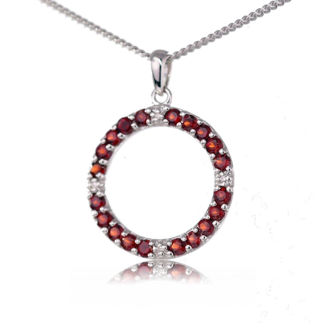Garnet Jewellery in Sterling Silver – Presented in Gift-Ready Packaging