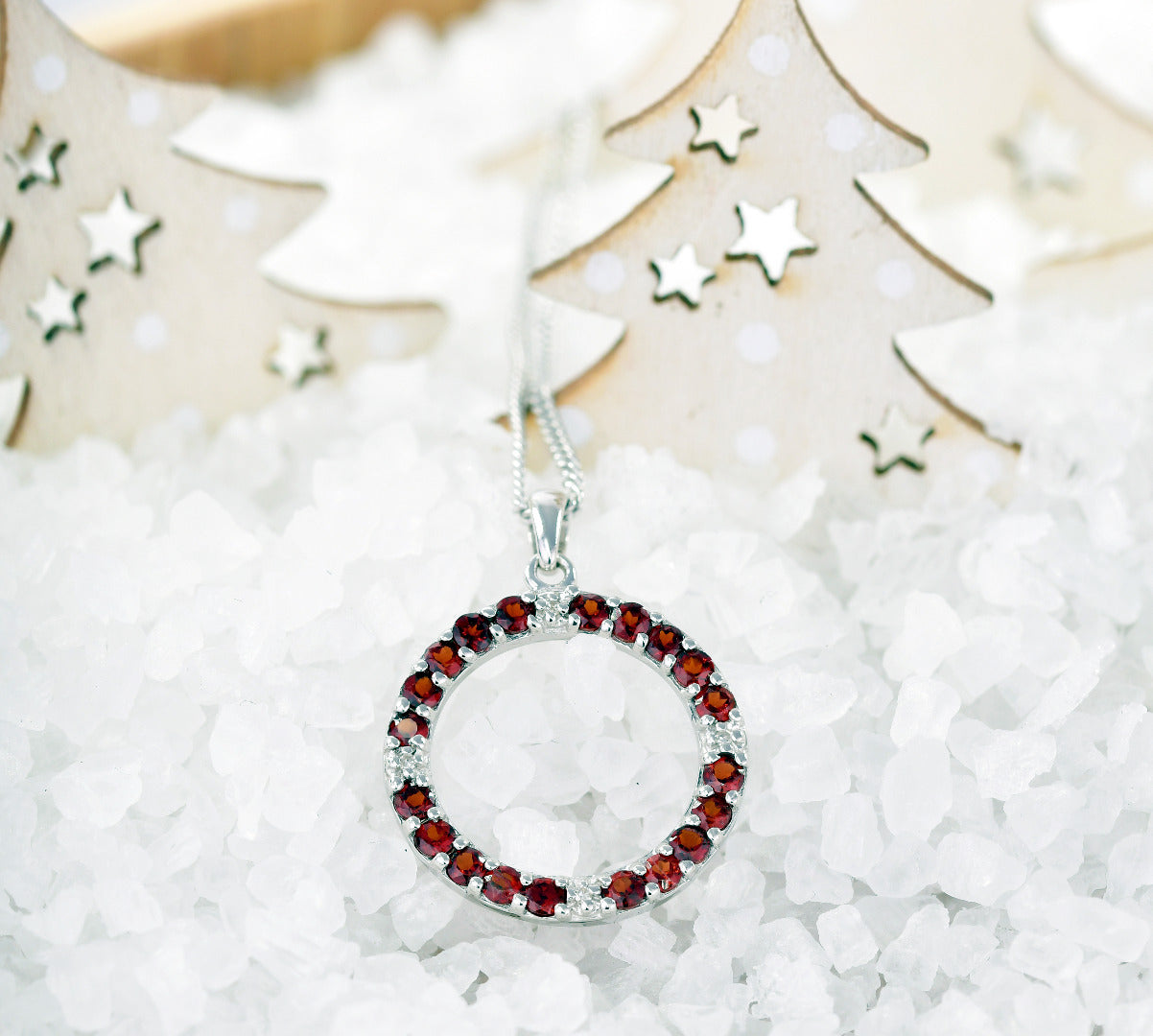 Garnet Jewellery in Sterling Silver – Presented in Gift-Ready Packaging