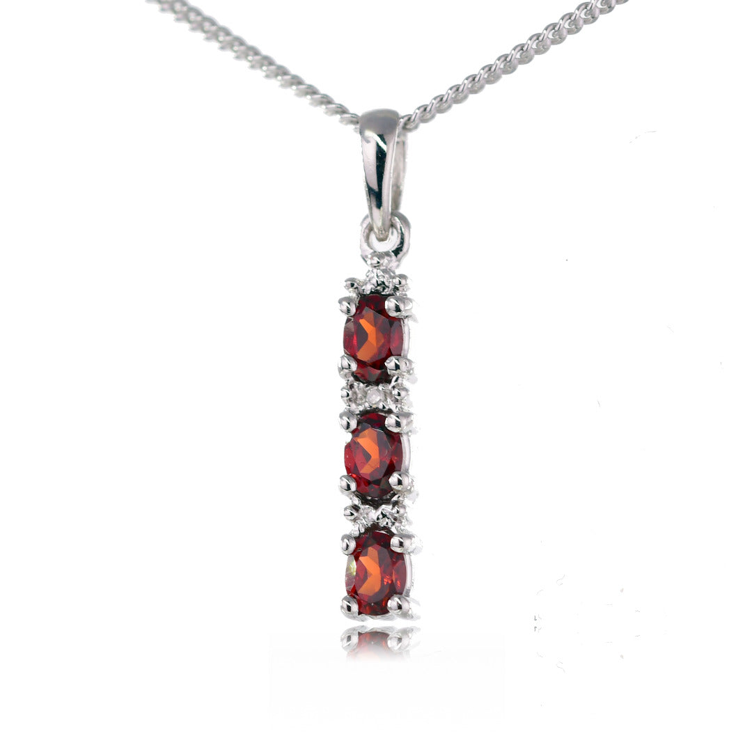 Garnet Jewellery in Sterling Silver – Presented in Gift-Ready Packaging