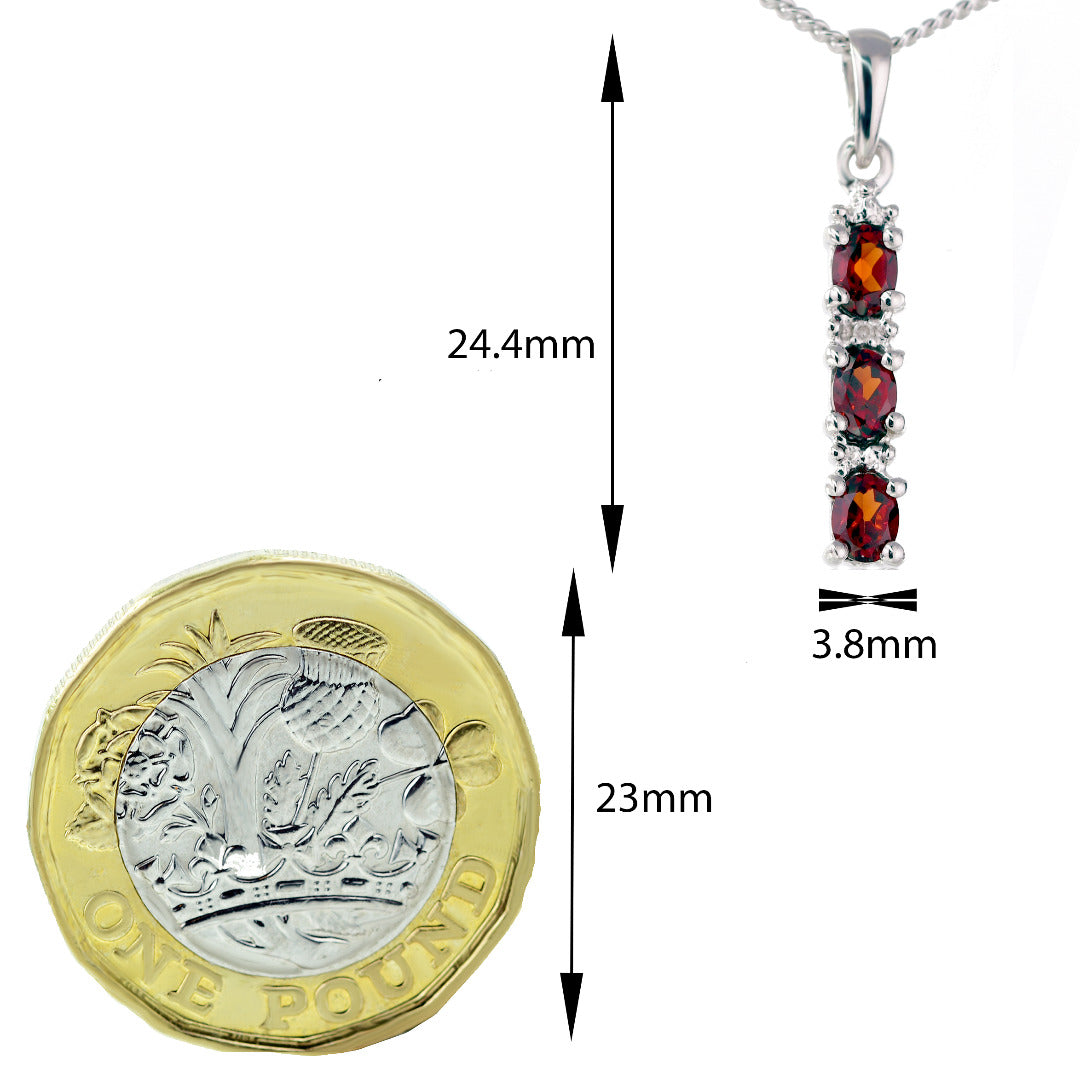 Garnet Jewellery in Sterling Silver – Presented in Gift-Ready Packaging