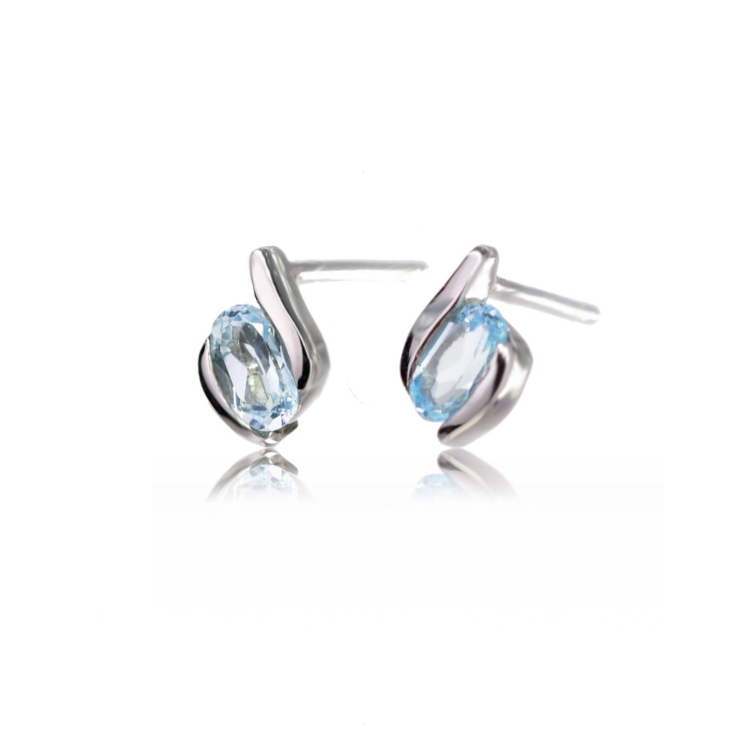 Topaz Earrings in Sterling Silver – Presented in Gift-Ready Packaging