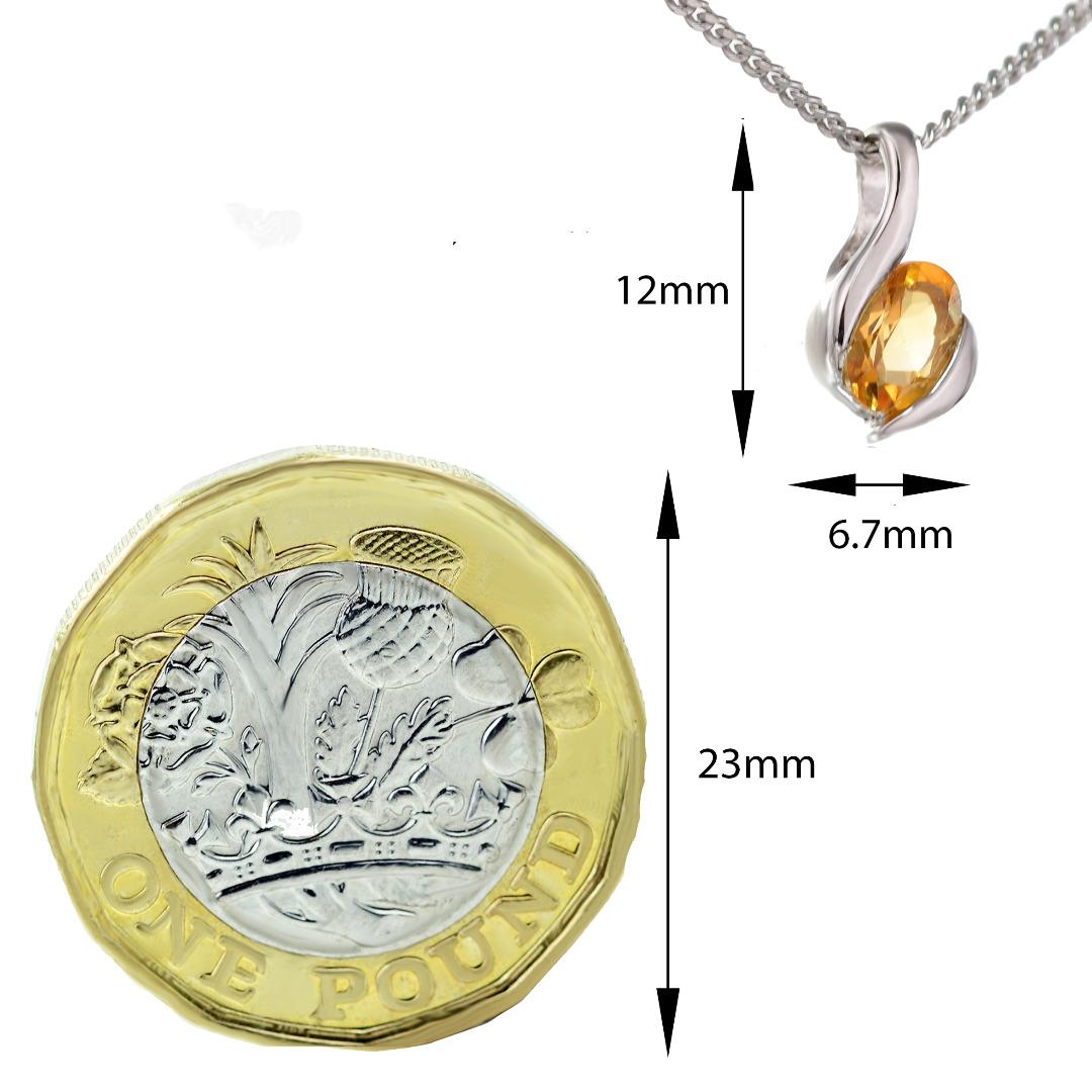 Citrine Necklace in Sterling Silver – Perfect Gift for Her