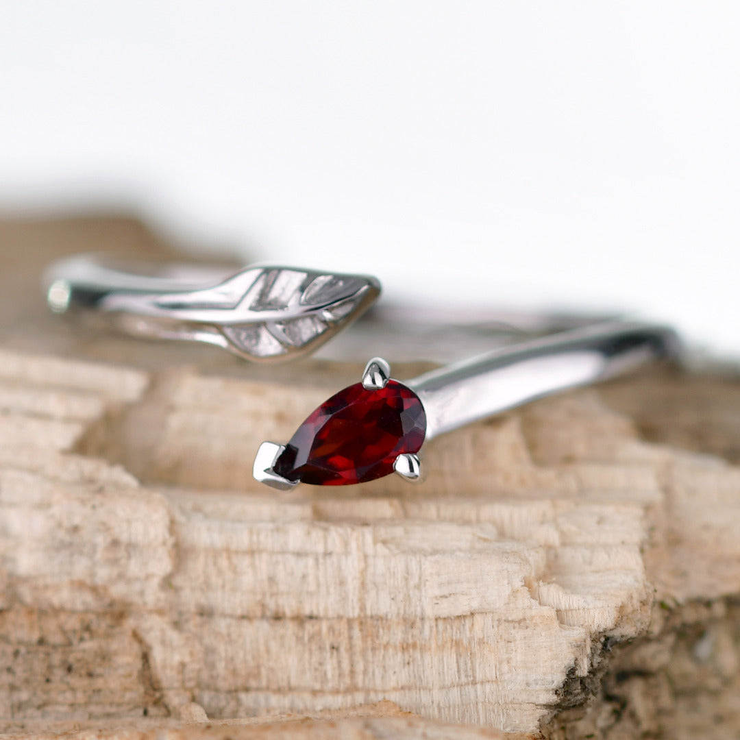 Garnet Ring in Sterling Silver – Presented in Gift-Ready Packaging