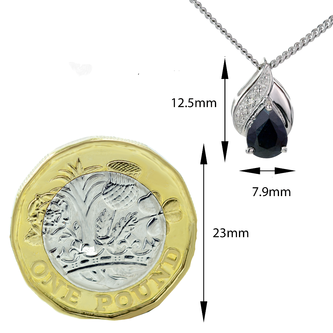 Sapphire Necklace in Sterling Silver – Presented in Gift-Ready Packaging