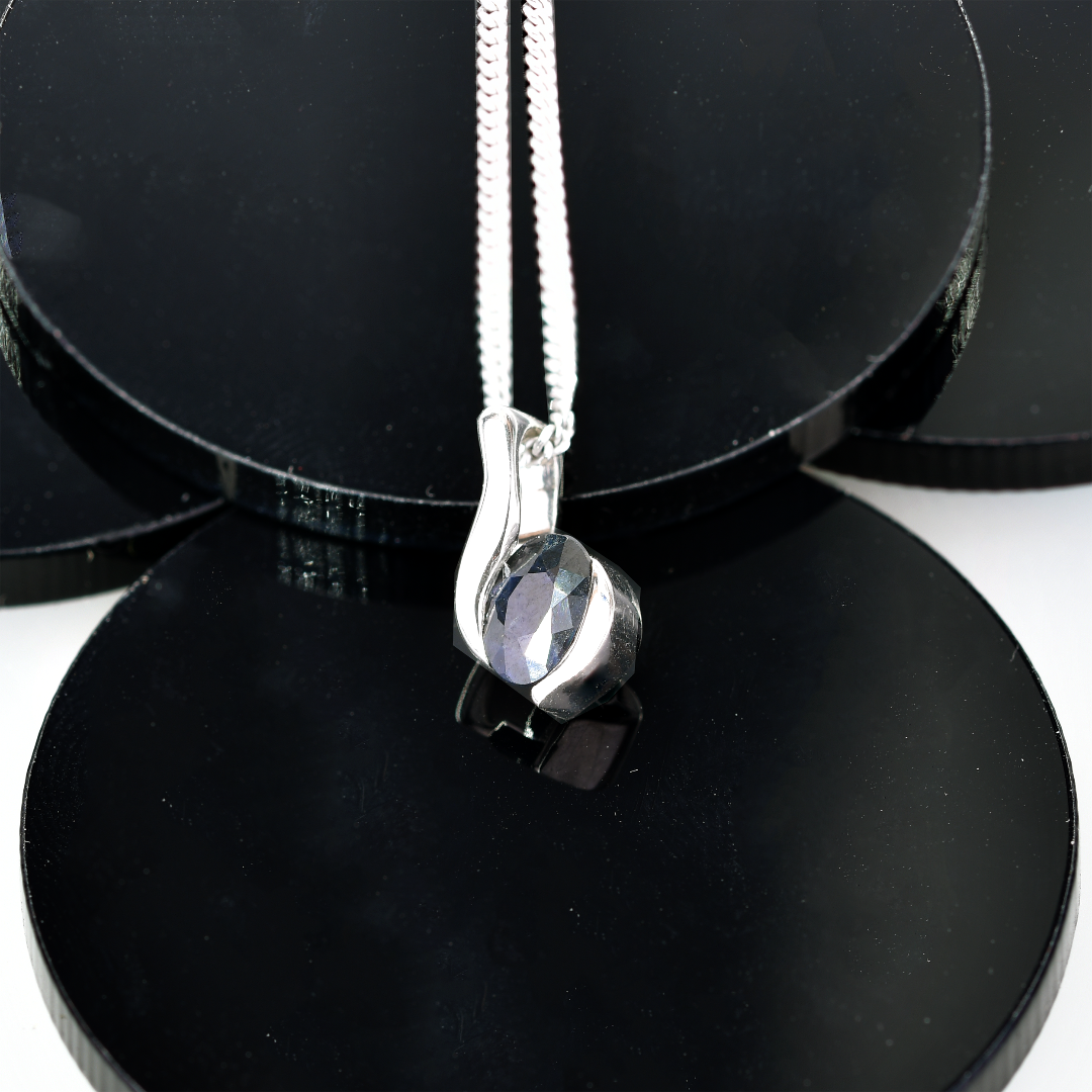 Sapphire Necklace in Sterling Silver – Perfect Gift for Her