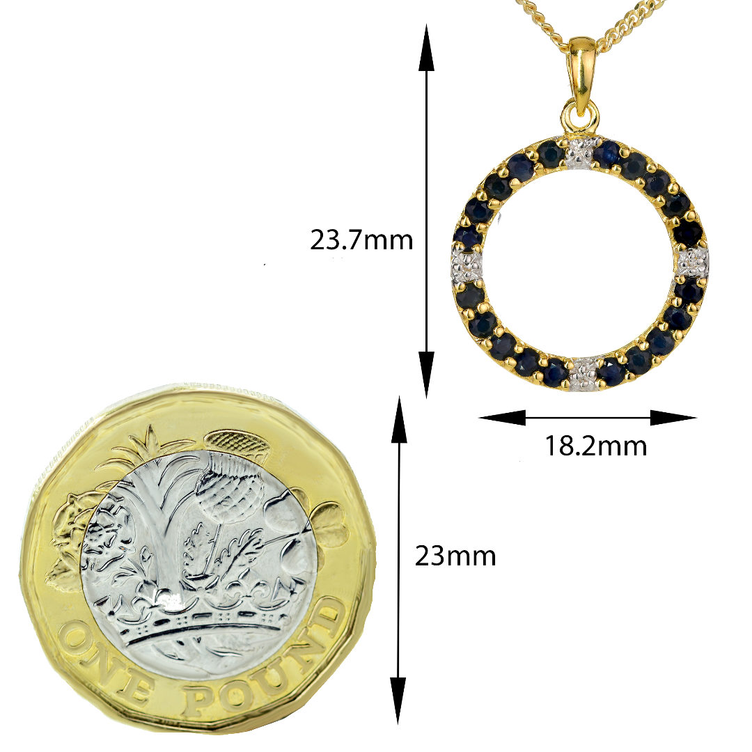 Sapphire Necklace in Sterling Silver – Presented in Gift-Ready Packaging