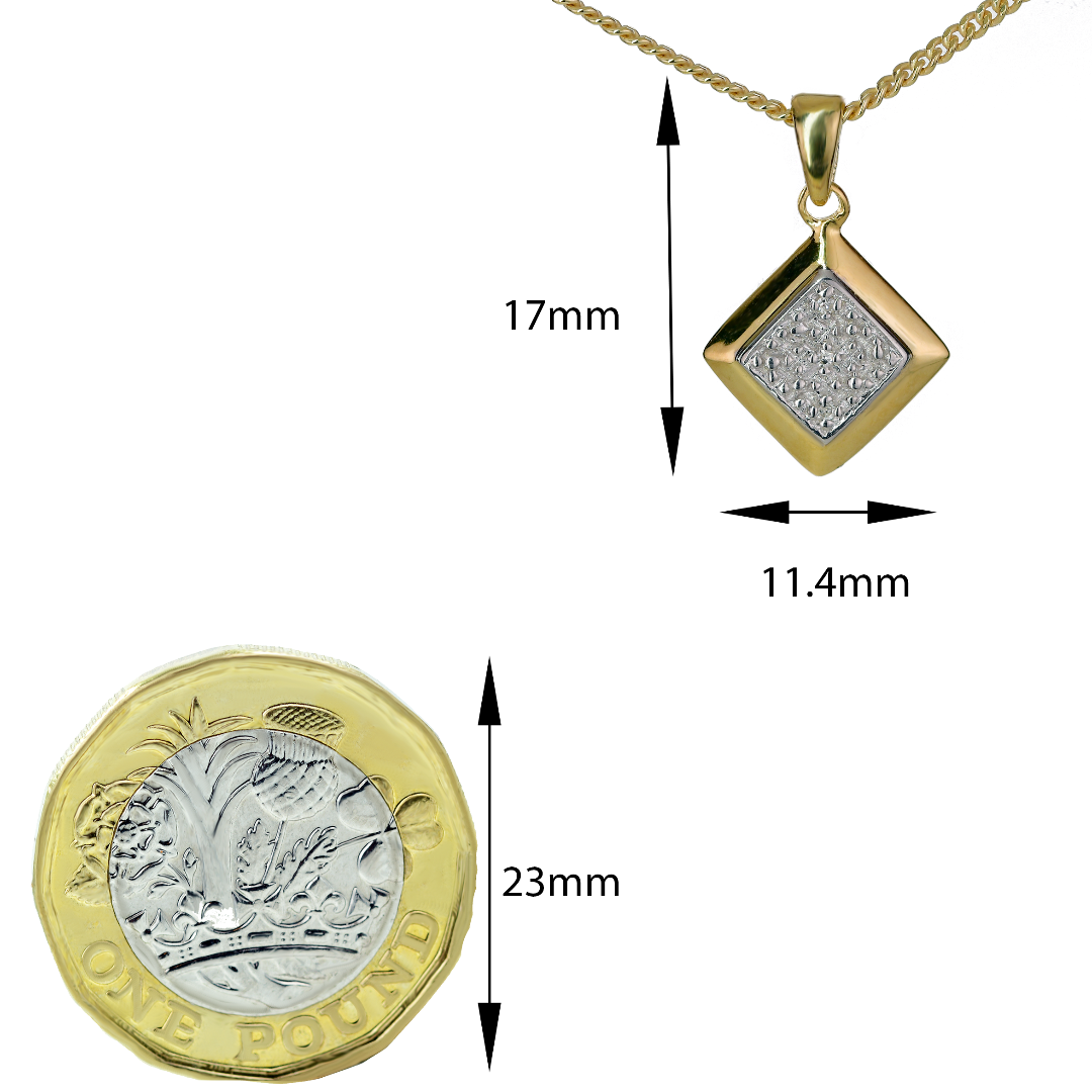 Diamond Necklace Gold Plated Sterling Silver
