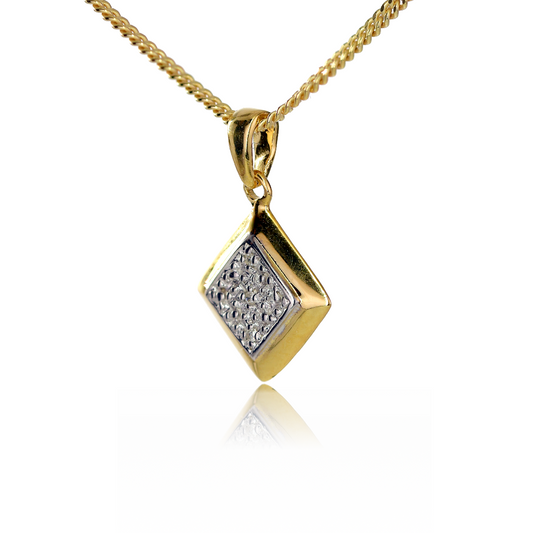 Diamond Necklace Gold Plated Sterling Silver