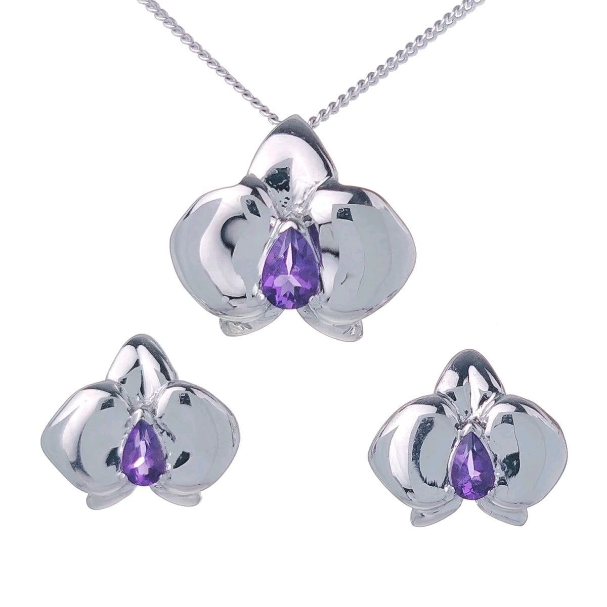 Amethyst Necklace in Sterling Silver – Handcrafted Natural Gemstone
